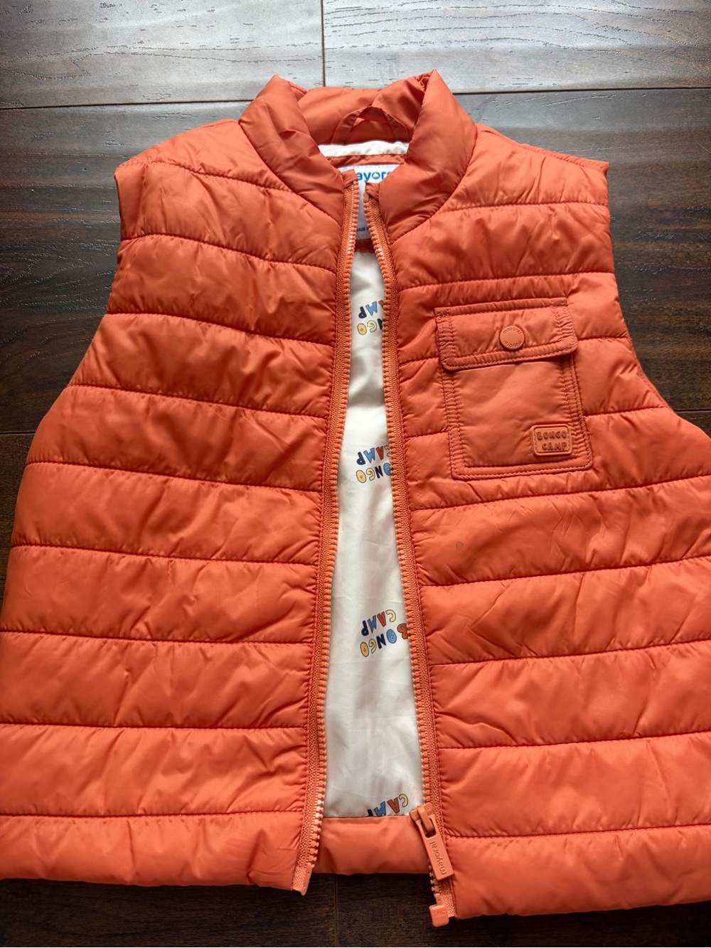 Mayoral Orange Quilted Vest